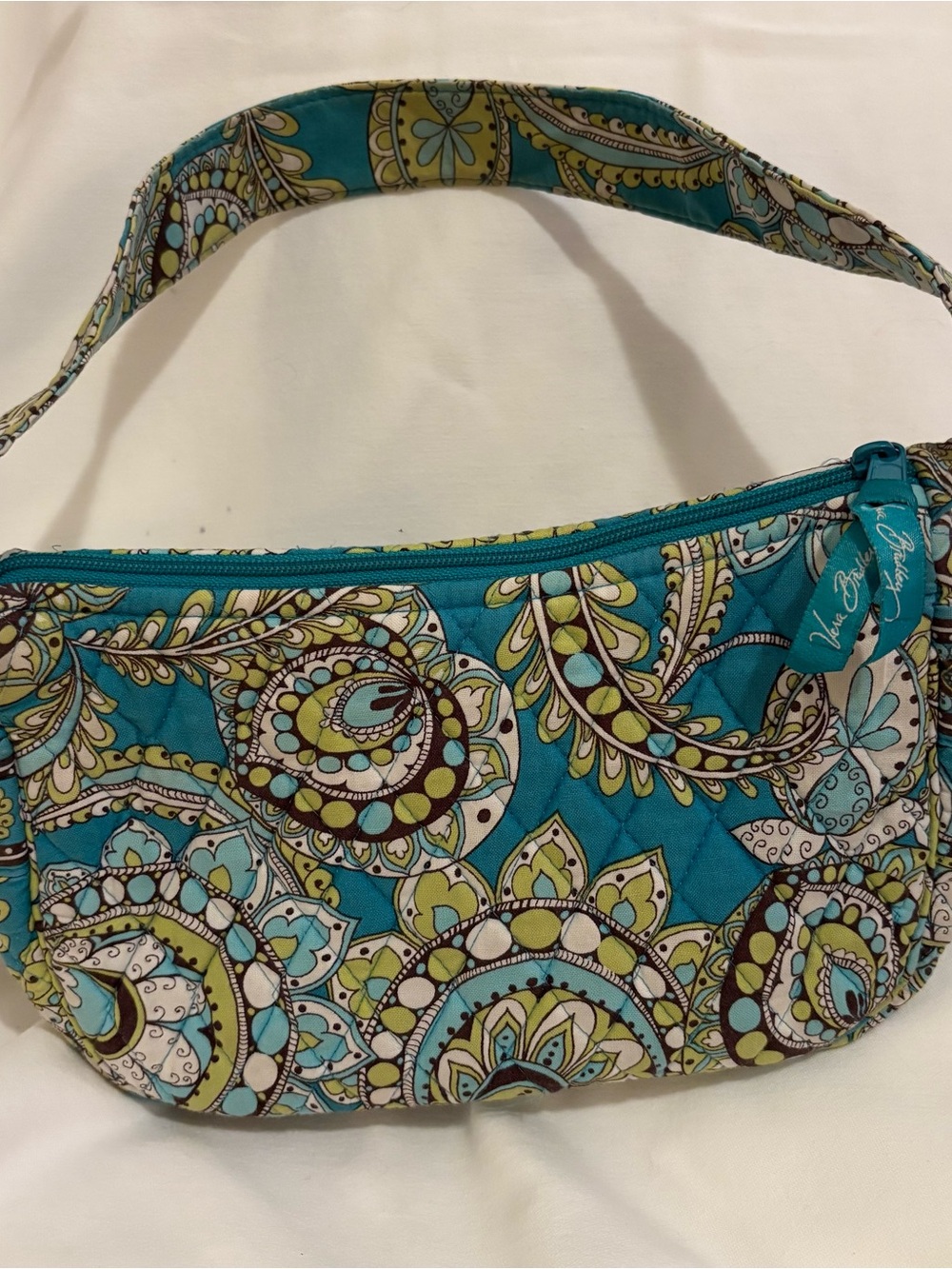 Vera Bradley Retired “Peacock” Pattern Small Shoulder Bag Hobo. 10”x6”